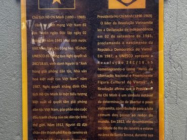 Presença notável do novo escritório da CCIBV-ES no Rio na homenagem oficial a Ho Chi Minh pelo Embaixador do Vietnã no Brasil.